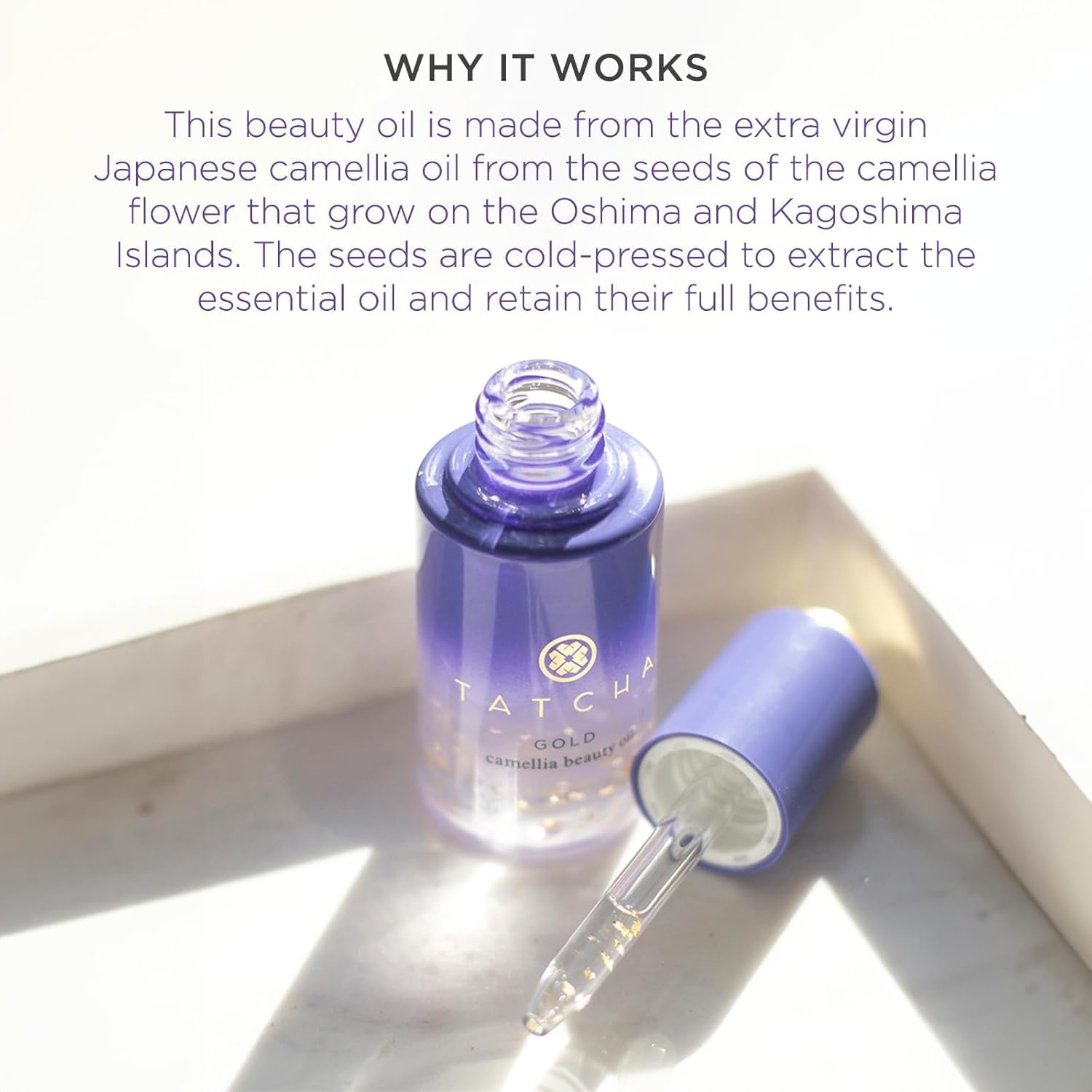 image:imageTATCHA Gold Camellia Beauty Oil Moisturizing Face Body and Hair Oil Infused with 23karat Gold flakes 30 ml 1 oz1 Fl Oz Pack of 1