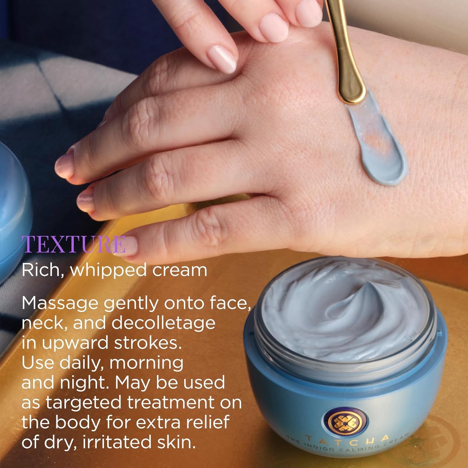 image:imageTATCHA Indigo Calming Cream Face Moisturizing Cream for Eczema amp Redness 50ml 17 oz