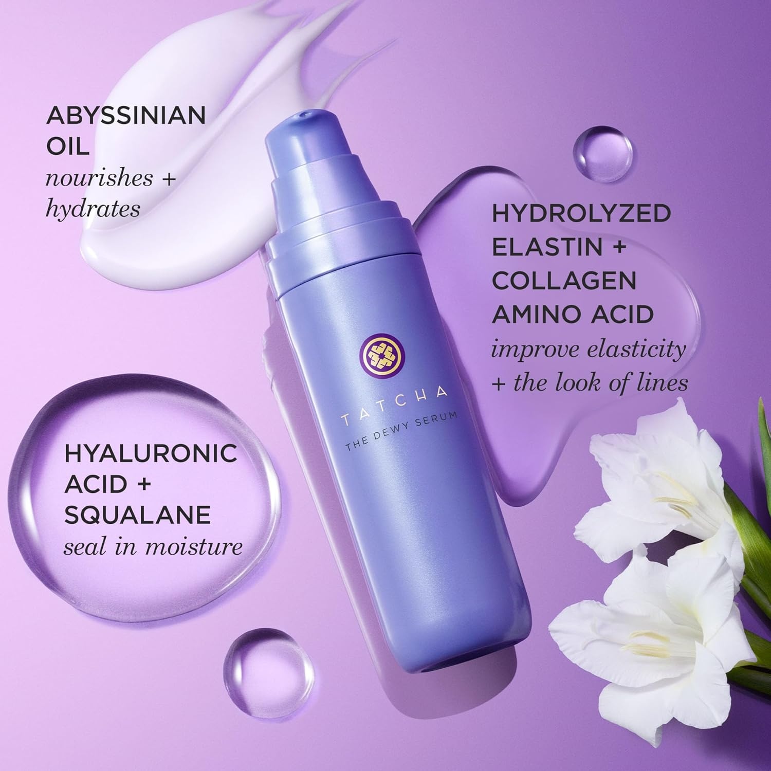 image:imageTATCHA The Dewy Serum Hydrating Serum for Dry Skin Smoother Plumper amp Dewy Skin with Hyaluronic Acid Lactic Acid and Squalane