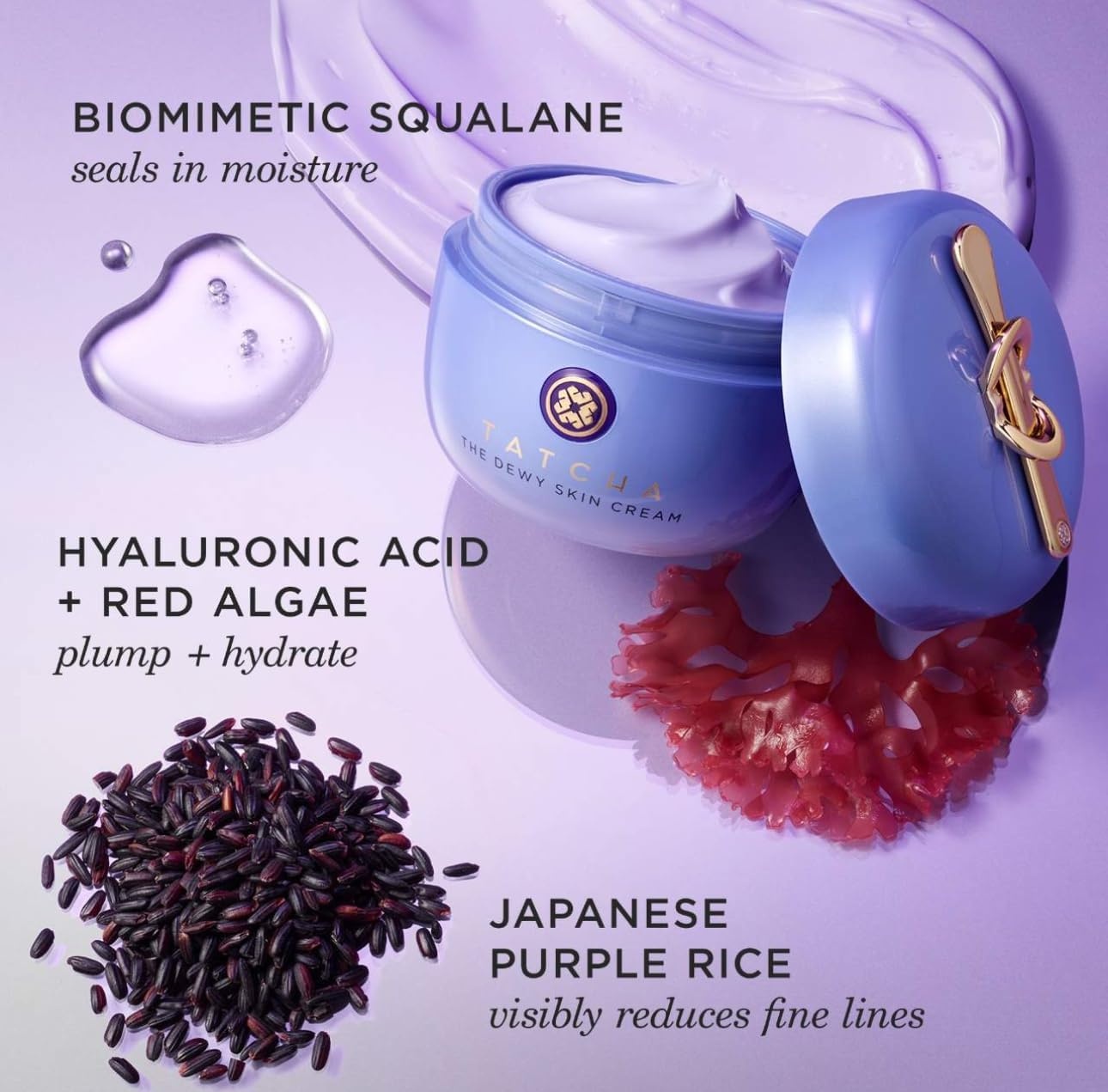 image:imageTATCHA The Dewy Skin Cream Rich LinePlumping Face Moisturizer Helps Replenish Ceramides and Intensely Hydrate Dry amp Combo Skin with Japanese Purple Rice Hyaluronic Acid amp Hadasei315 ml