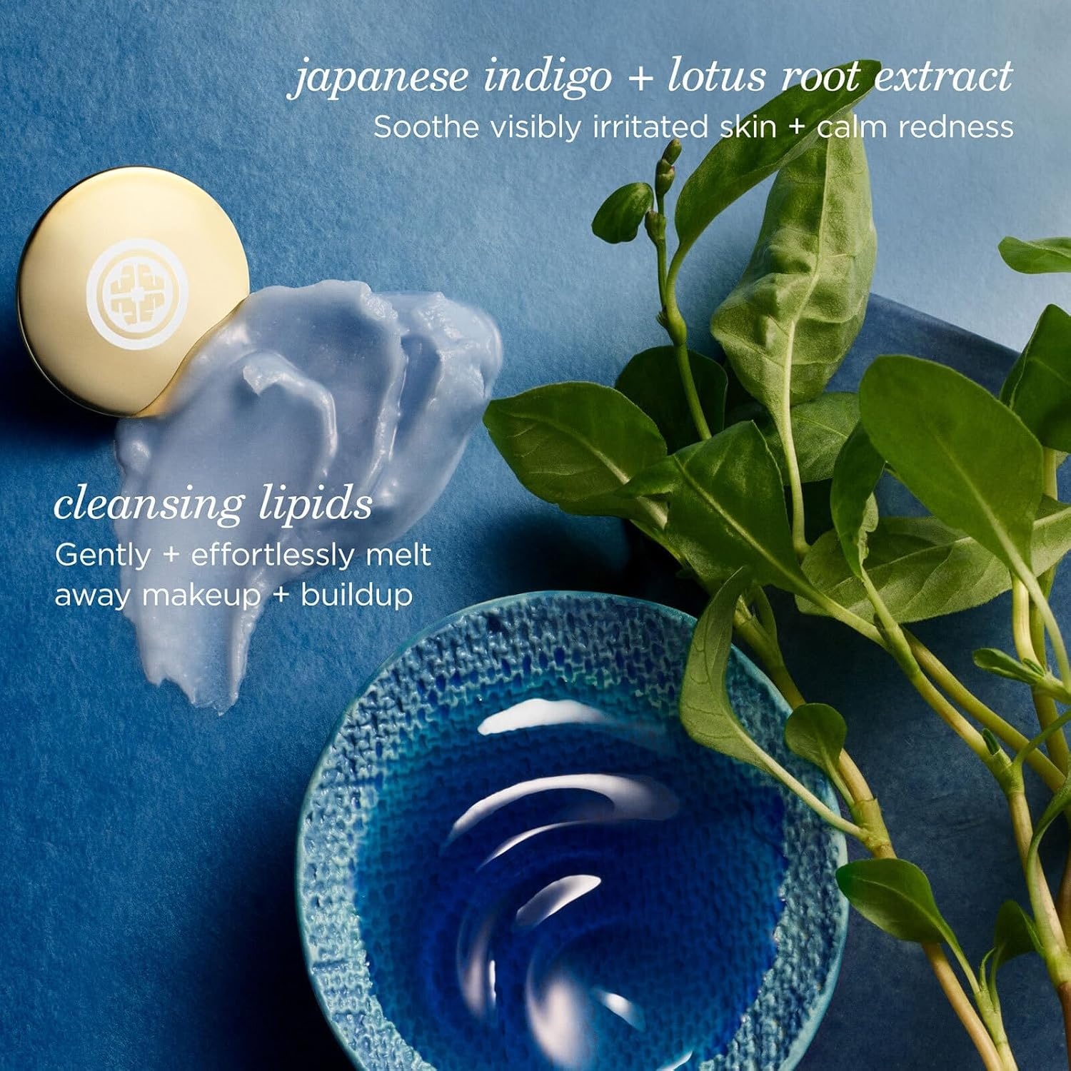 image:imageTATCHA The Indigo Cleansing Balm Gentle Moistuirizing Cleanser FragranceFree ButterySoft Balm that Melts to Gently Cleanse amp Remove Makeup 19 oz