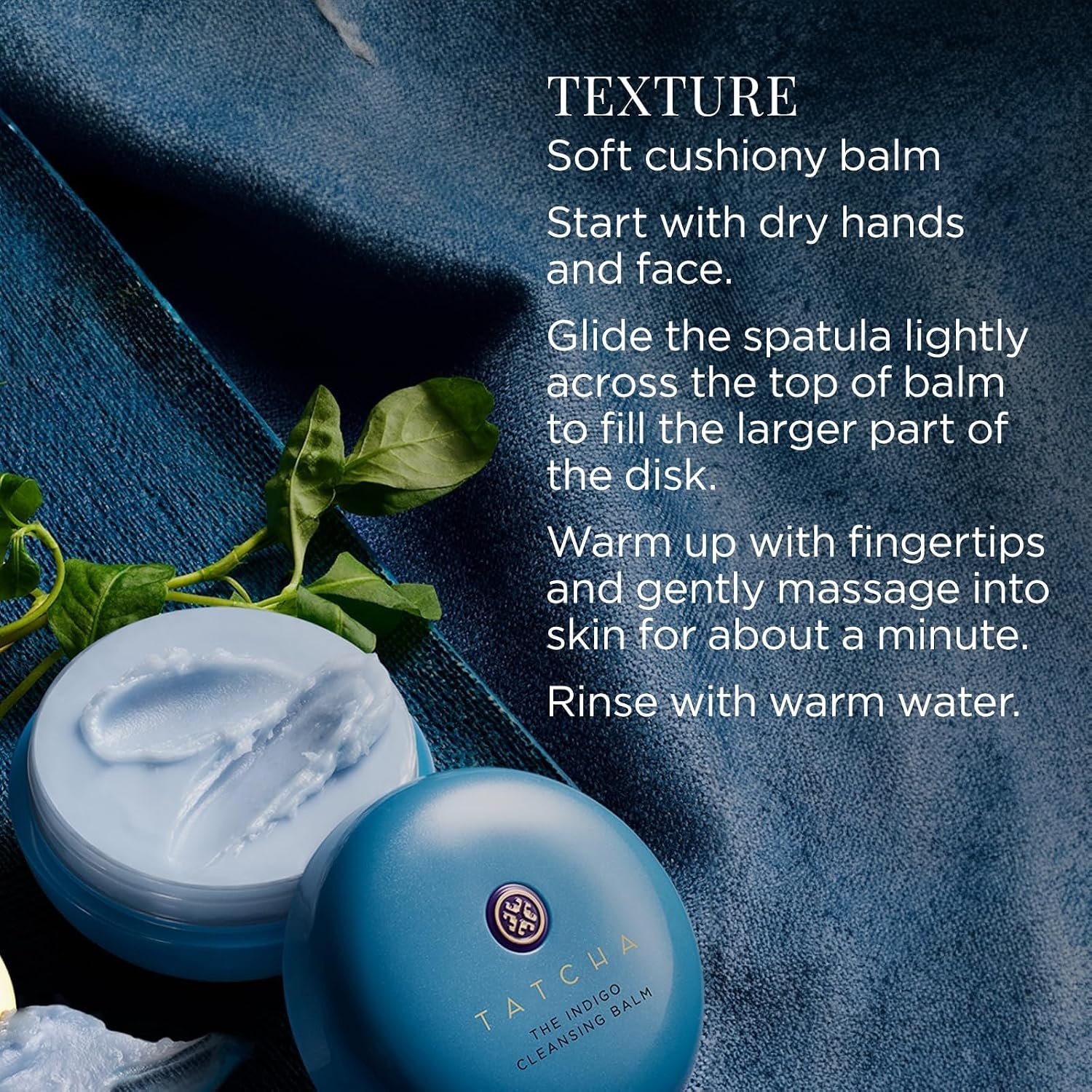 image:imageTATCHA The Indigo Cleansing Balm Gentle Moistuirizing Cleanser FragranceFree ButterySoft Balm that Melts to Gently Cleanse amp Remove Makeup 19 oz