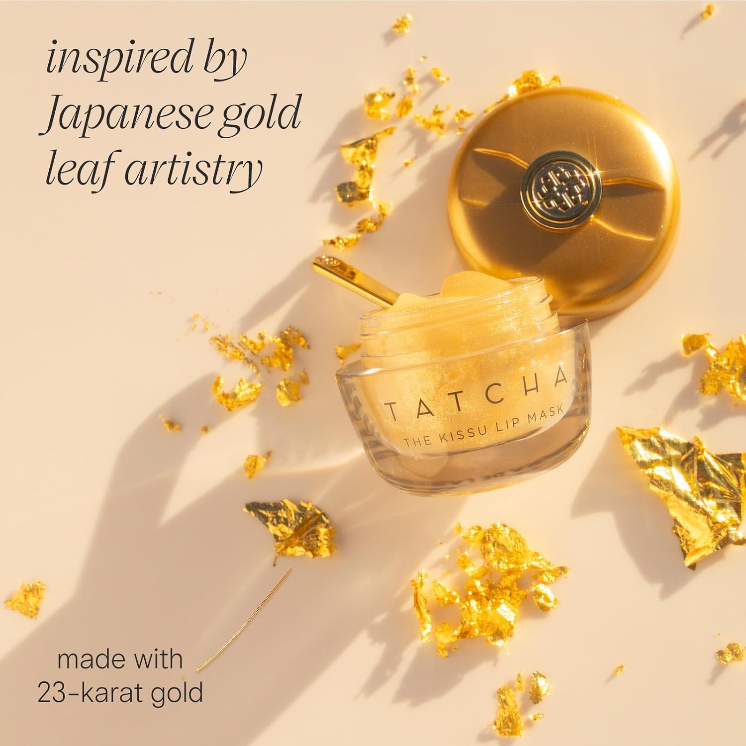 image:imageTATCHA The Kissu Gold Leaf Lip Mask LimitedEdition Restorative Shimmery Lip Mask Visibly Plumps and Softens for Lush Lips