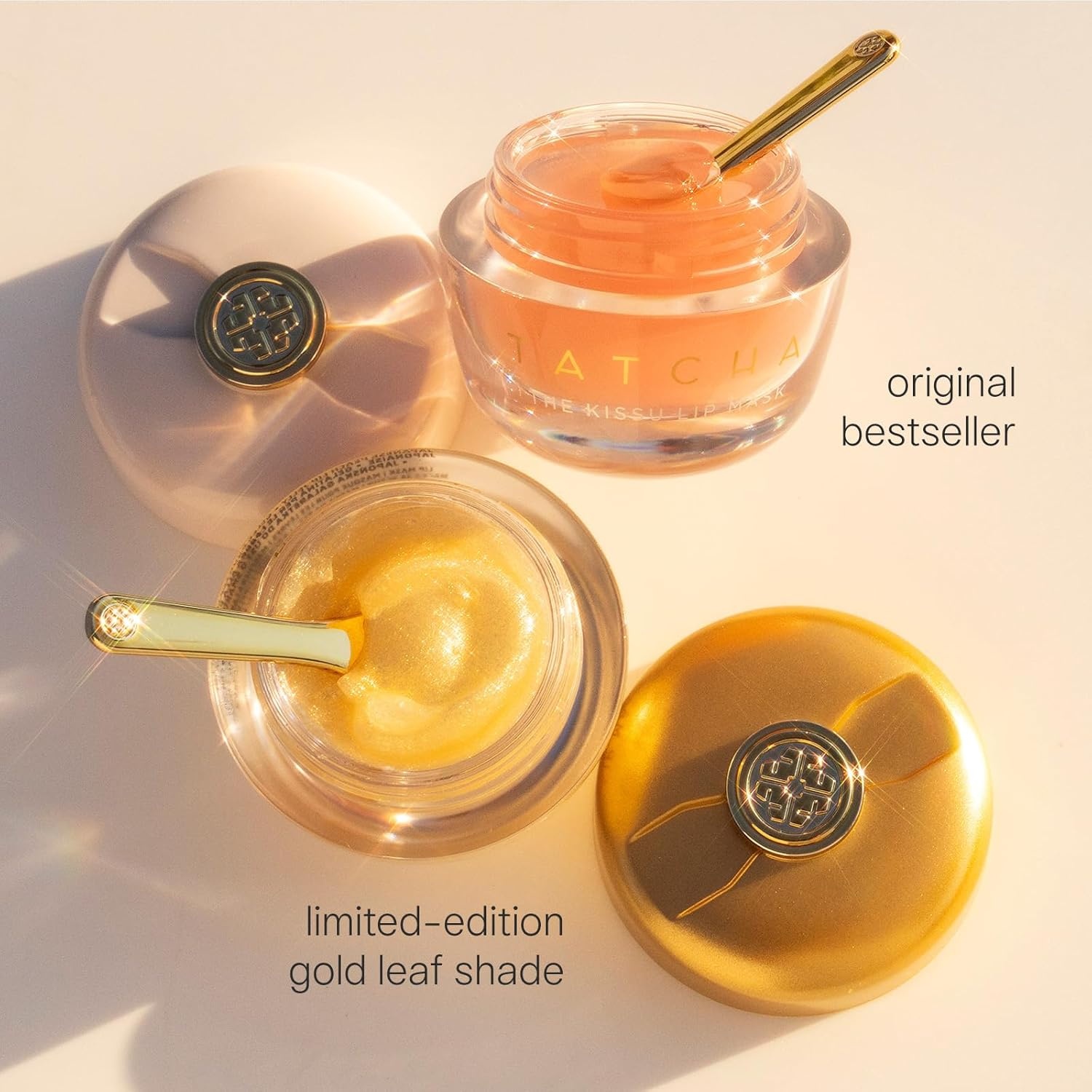 image:imageTATCHA The Kissu Gold Leaf Lip Mask LimitedEdition Restorative Shimmery Lip Mask Visibly Plumps and Softens for Lush Lips