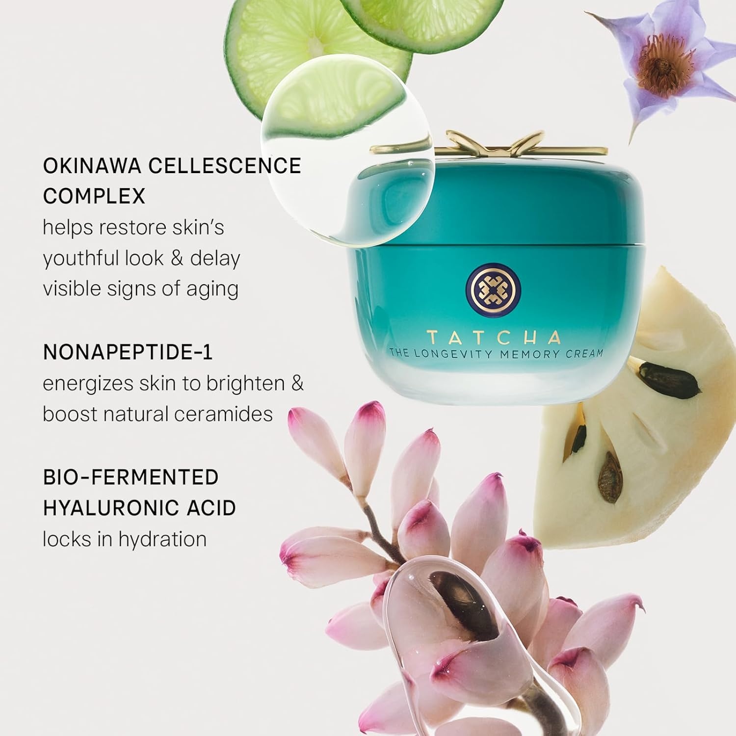image:imageTATCHA The Longevity Memory Cream YouthRestoring Gel Moisturizer Delay Visible Signs of Aging amp Improve Elasticity with Okinawa Cellescence Complex Nonapeptide1 amp BioFermented Hyaluronic Acid