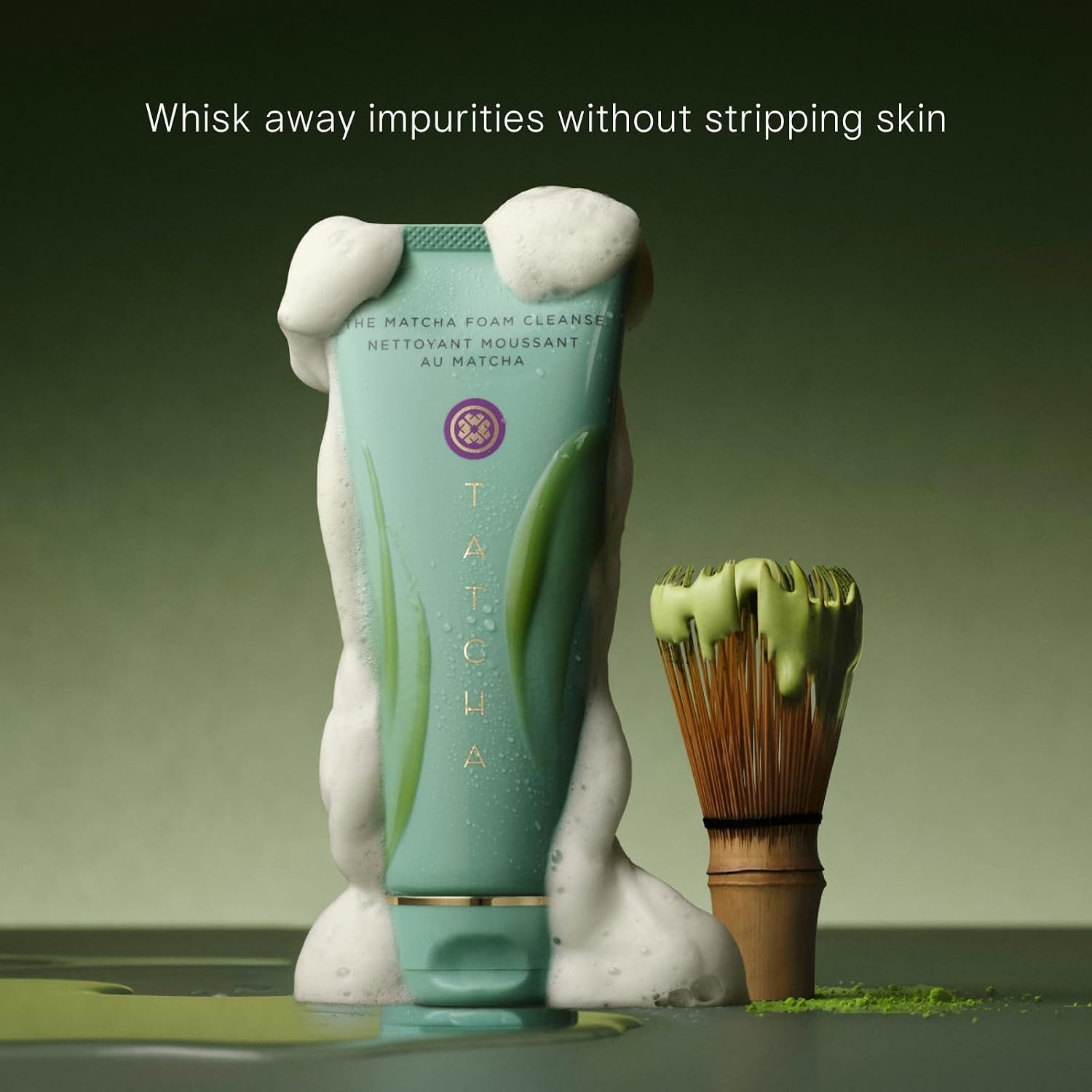 image:imageTATCHA The Matcha Foam Cleanse Clarifying Gel Cleanser Foaming Face Wash for Oily amp Combo Skin Decongest Pores amp Reduce Oil with Prebiotic Inulin amp Japanese Ceremonial Grade Matcha Extract