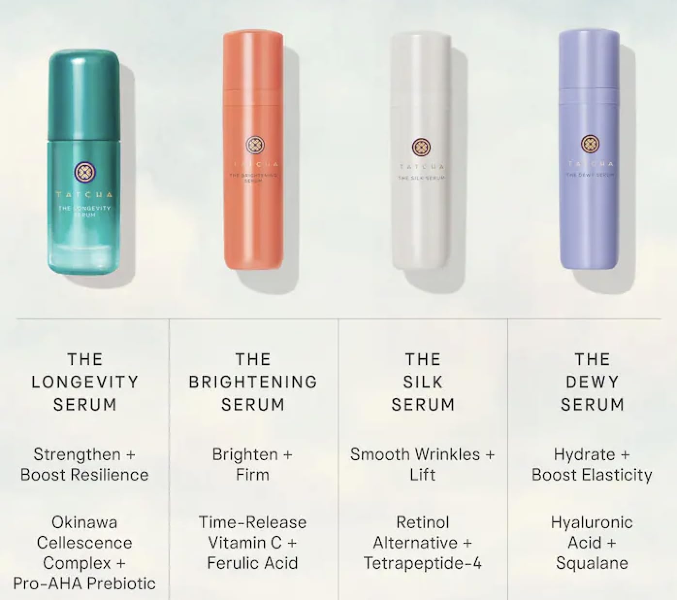 image:imageTATCHA The Serum Discovery Set Gift Set The Brightening Dewy Longevity and Silk Serums 132 Value