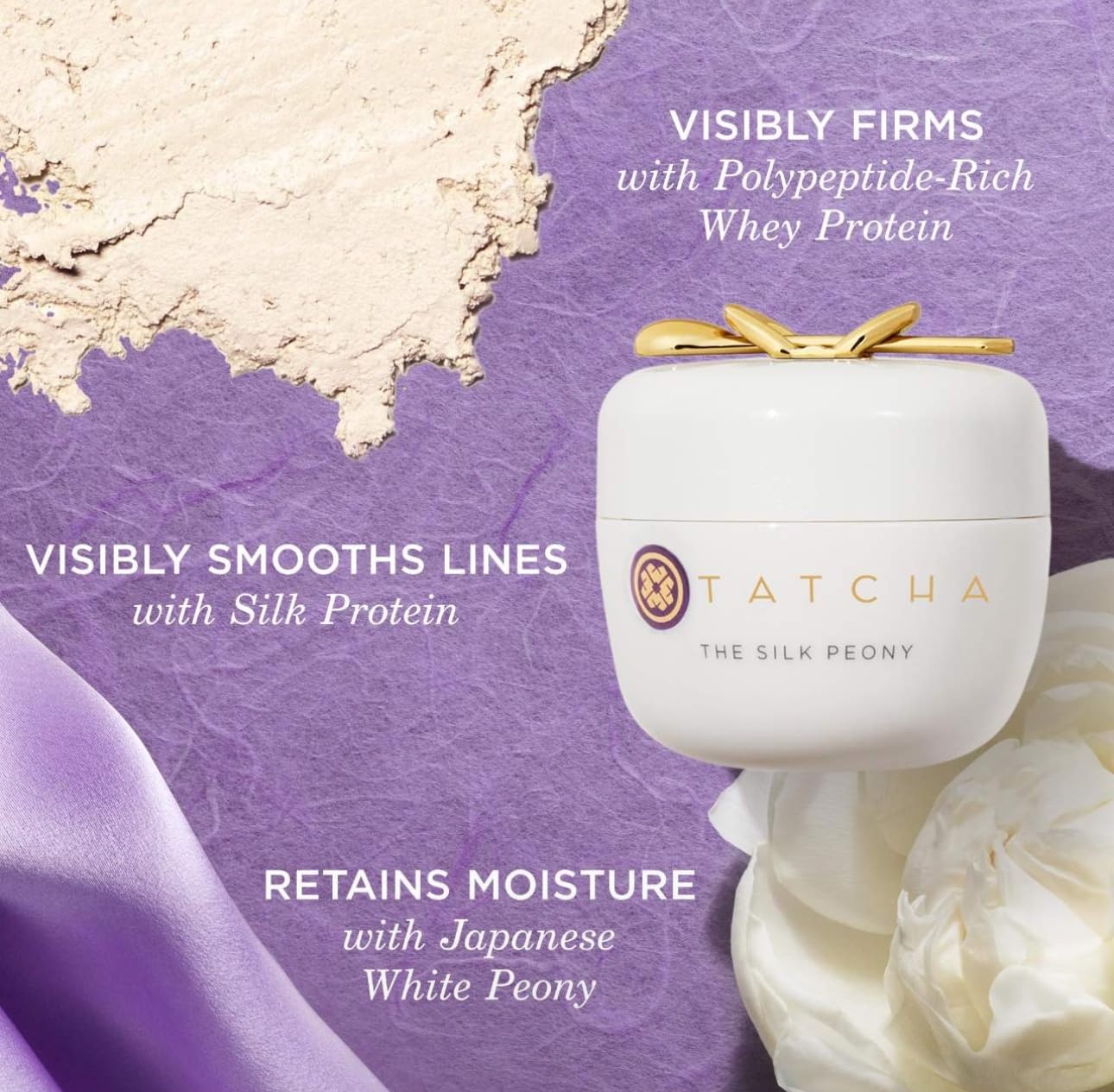 image:imageTATCHA The Silk Peony Melting Under Eye Cream Hydration with LineSmoothing Eye Cream for Wrinkles and Hydration 15 ml 05 oz1 Count Pack of 1