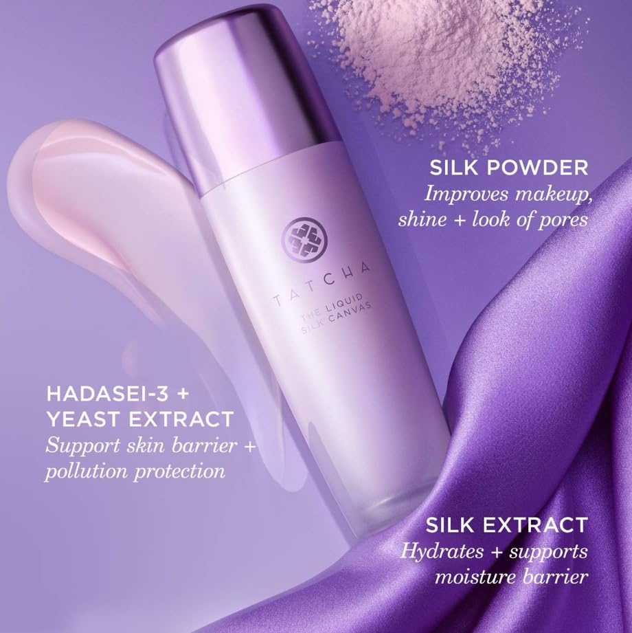 image:imageTatcha Liquid Silk Canvas Weightless OilFree Liquid Silk Face Primer 30 ml 1 oz1 Ounce Pack of 1