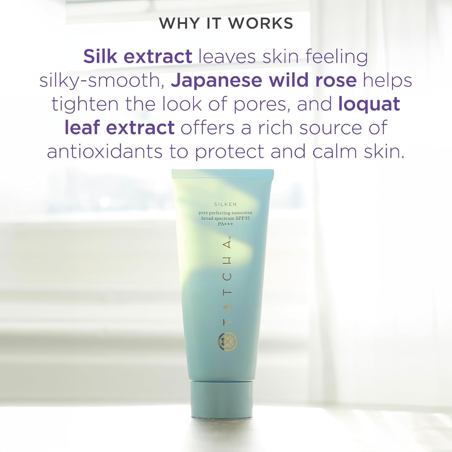 image:imageTatcha Silken Pore Perfecting Sunscreen SPF 35 Lightweight Sunscreen with Matte Finish and UVAUVB Protection 60 ml 2 oz