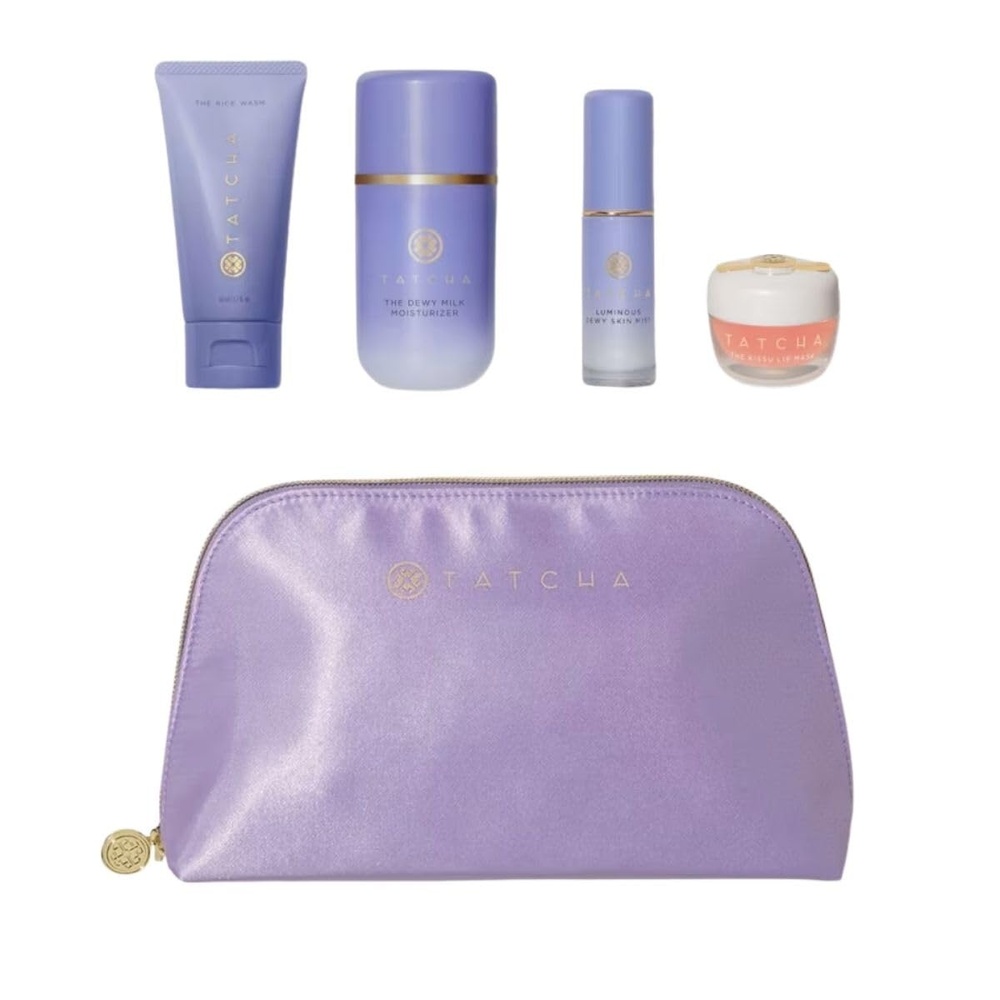 image:imageTATCHA Suni Lees Favorites for Bouncy Skin The Dewy Milk Moisturizer amp Kissu Lip Mask The TravelSized Rice Wash amp Dewy Skin Mist